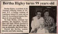 Higley, Bertha (99th Birthday)